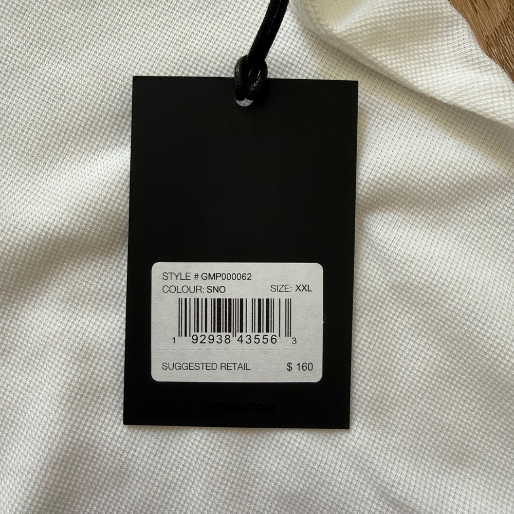 G/FORE Golf Polo Shirt Mens XXL SNO White Short Sleeve Stretch Pique Performance - Picture 3 of 9